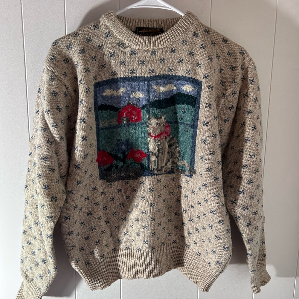 Vintage Eddie Bauer Kitty Sweater